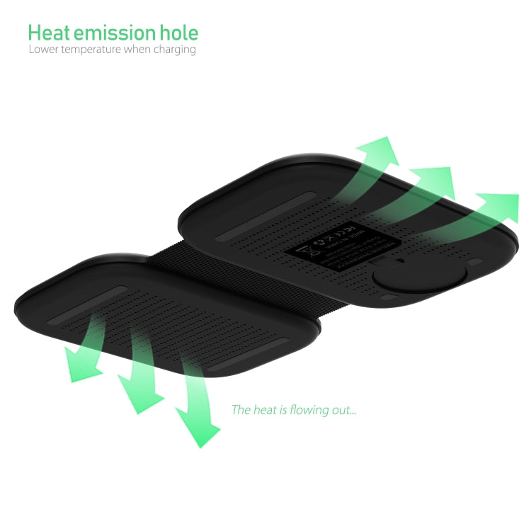 F20 3 in 1 15W Multi-function Magnetic Folding Wireless Charger for iPhone Series & Apple Watches & AirPods(Black) - Wireless Charger by PMC TechLife | Online Shopping South Africa | PMC TechLife