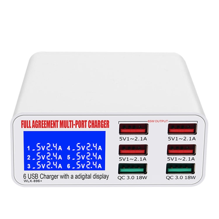 WLX-896+ 6 In 1 Multi-function Smart Digital Display USB Charger(US Plug) - Multifunction Charger by PMC Jewellery | Online Shopping South Africa | PMC Jewellery