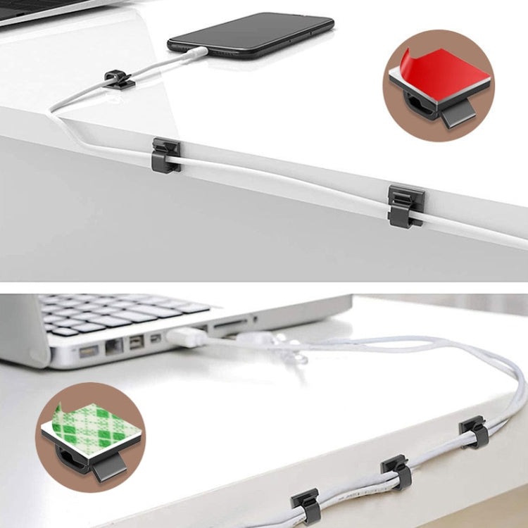 HG2392 50 PCS Desktop Data Cable Organizer Fixing Clip, Gum Type: 3M(White) - Cable Organizer by PMC TechLife | Online Shopping South Africa | PMC TechLife