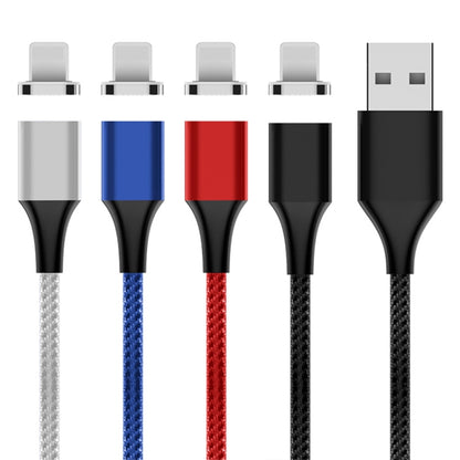 M11 3A USB to 8 Pin Nylon Braided Magnetic Data Cable, Cable Length: 1m (Silver) - Charging Cable & Head by PMC Jewellery | Online Shopping South Africa | PMC Jewellery