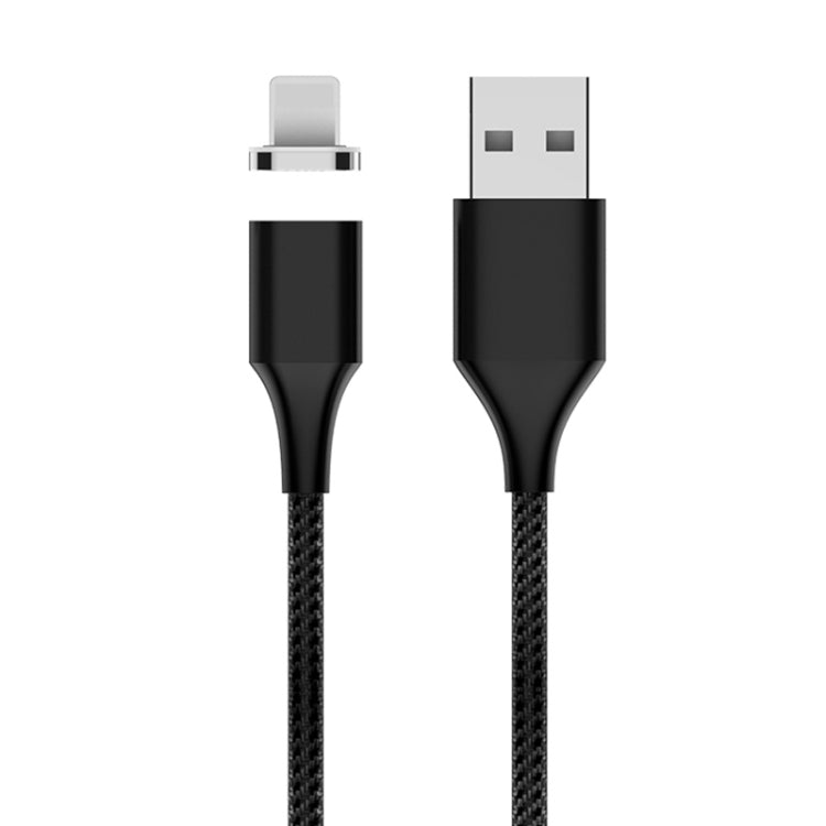 M11 3A USB to 8 Pin Nylon Braided Magnetic Data Cable, Cable Length: 2m (Black) - Charging Cable & Head by PMC Jewellery | Online Shopping South Africa | PMC Jewellery