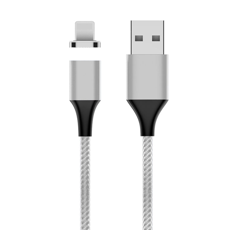M11 3A USB to 8 Pin Nylon Braided Magnetic Data Cable, Cable Length: 2m (Silver) - Charging Cable & Head by PMC TechLife | Online Shopping South Africa | PMC TechLife