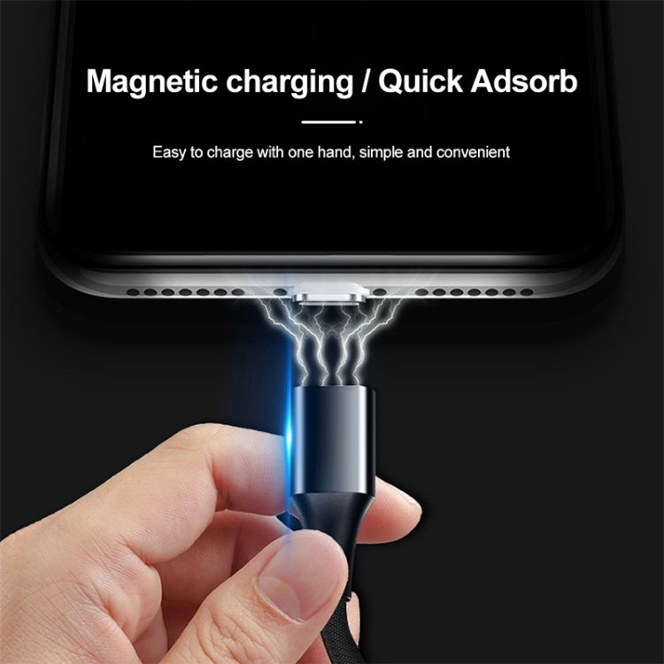 M11 3 in 1 3A USB to 8 Pin + Micro USB + USB-C / Type-C Nylon Braided Magnetic Data Cable, Cable Length: 1m (Silver) - Charging Cable & Head by PMC TechLife | Online Shopping South Africa | PMC TechLife