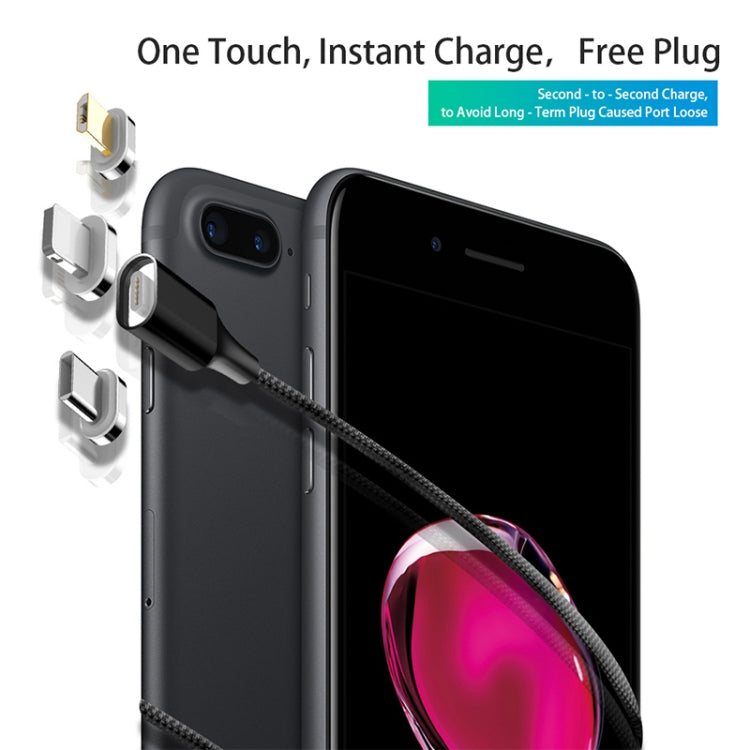 M11 3 in 1 5A USB to 8 Pin + Micro USB + USB-C / Type-C Nylon Braided Magnetic Data Cable, Cable Length: 1m (Silver) - Charging Cable & Head by PMC TechLife | Online Shopping South Africa | PMC TechLife