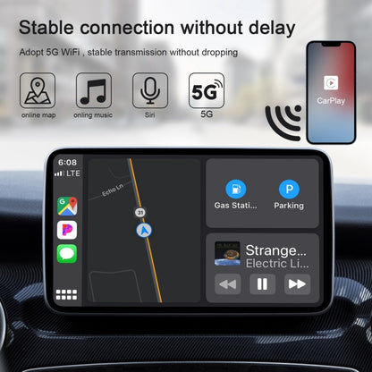 USB + USB-C / Type-C Wired to Wireless Carplay Adapter for iPhone(White) - Bluetooth Adapters by PMC Jewellery | Online Shopping South Africa | PMC Jewellery | Buy Now Pay Later Mobicred