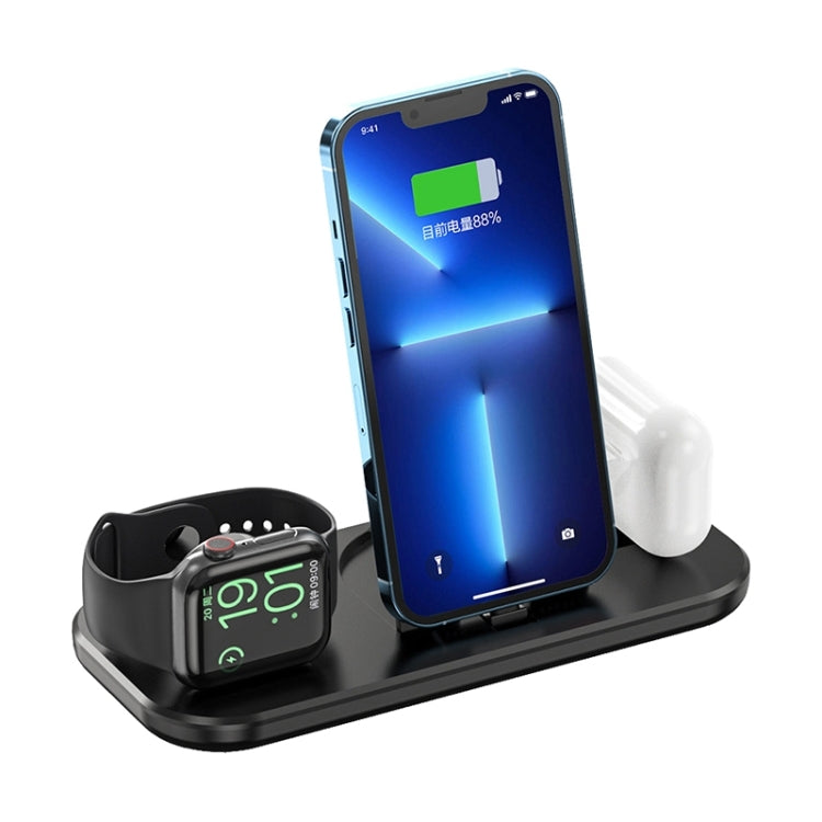 A32 3 in 1 Quick Wireless Charger for iPhone, iWatch, AirPods(Black) - Multifunction Charger by PMC Jewellery | Online Shopping South Africa | PMC Jewellery | Buy Now Pay Later Mobicred