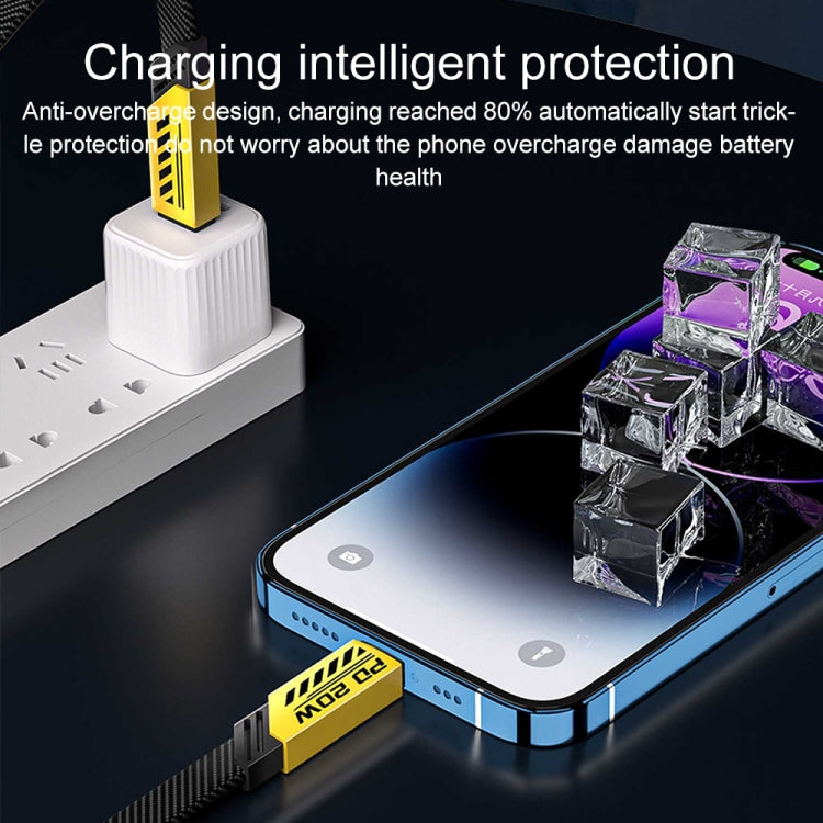 WK WDC-190a Mech Series 6A USB to USB-C/Type-C Fast Charge Data Cable, Length: 1m(Tarnish) - USB-C & Type-C Cable by WK | Online Shopping South Africa | PMC TechLife | Buy Now Pay Later Mobicred