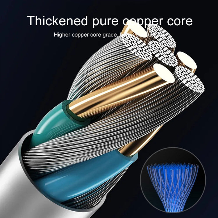 100W 6A Type-C to 8 Pin+Type-C+Micro USB Charging Data Cable, 1.3m(Blue) - Multifunction Cable by PMC TechLife | Online Shopping South Africa | PMC TechLife