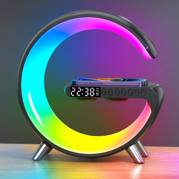 N69 Smart Bluetooth Speaker Support Wireless Charger & Alarm Clock & Ambient Light, EU Plug(Black) - Desktop Speaker by PMC TechLife | Online Shopping South Africa | PMC TechLife