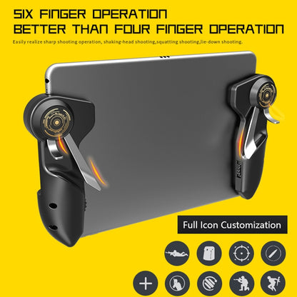 MeMo AKpad6K Snap-on Six Finger Linkage Trigger Imitation Shooting Game Controller for Tablet PC, One Pair - Controller Gamepad by PMC Jewellery | Online Shopping South Africa | PMC Jewellery