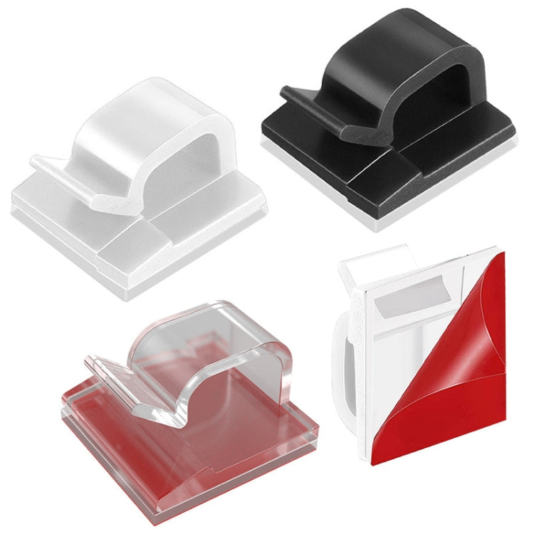 HG2392 50 PCS Desktop Data Cable Organizer Fixing Clip, Gum Type: Acrylic (White) - Cable Organizer by PMC TechLife | Online Shopping South Africa | PMC TechLife