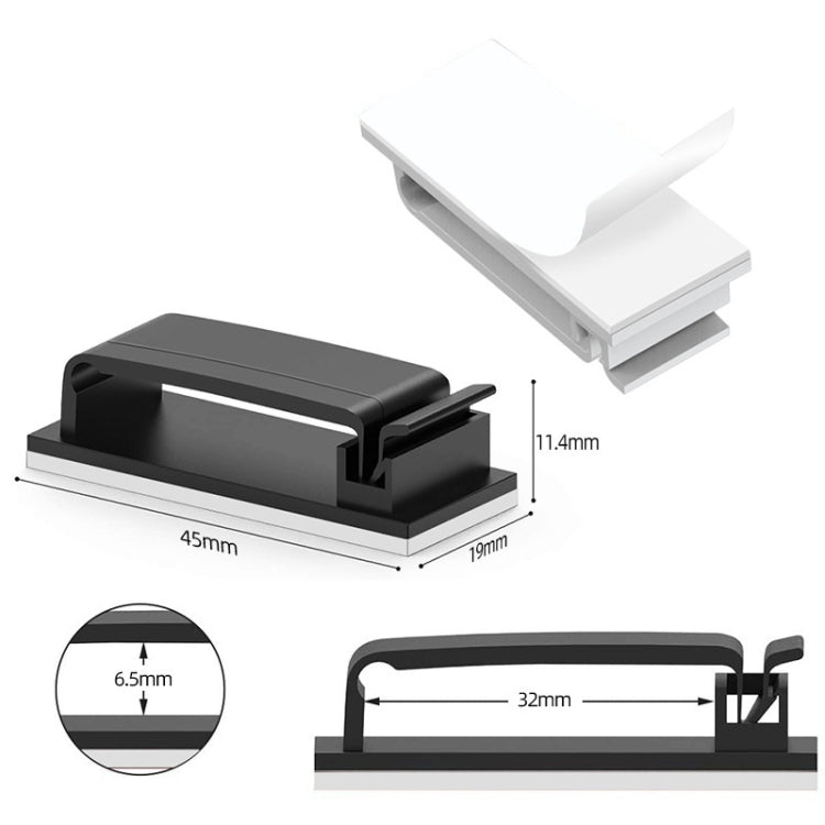HG2613 20 PCS Desktop Data Cable Organizer Fixing Clip (Black) - Cable Organizer by PMC TechLife | Online Shopping South Africa | PMC TechLife