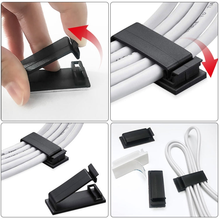 HG2613 20 PCS Desktop Data Cable Organizer Fixing Clip (Black) - Cable Organizer by PMC TechLife | Online Shopping South Africa | PMC TechLife