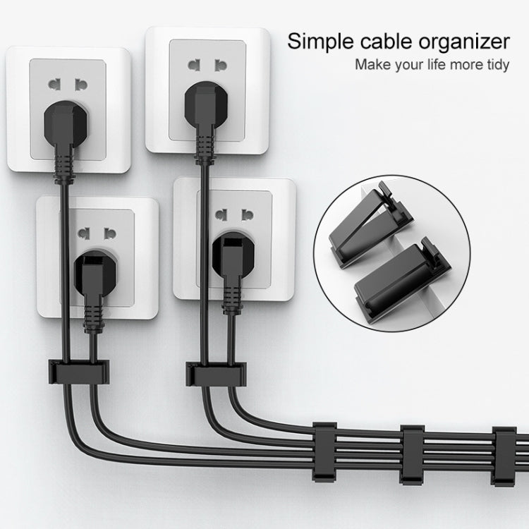 HG2613 20 PCS Desktop Data Cable Organizer Fixing Clip (Black) - Cable Organizer by PMC TechLife | Online Shopping South Africa | PMC TechLife