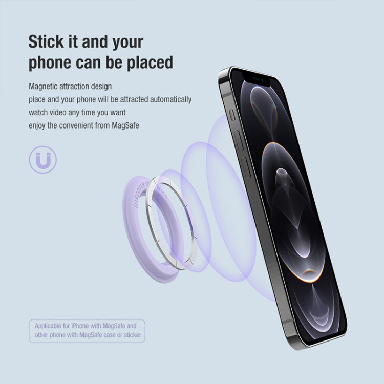 NILLKIN Portable PU Leather Magnetic Ring Sticker (Purple) - Hand-Sticking Bracket by NILLKIN | Online Shopping South Africa | PMC TechLife | Buy Now Pay Later Mobicred