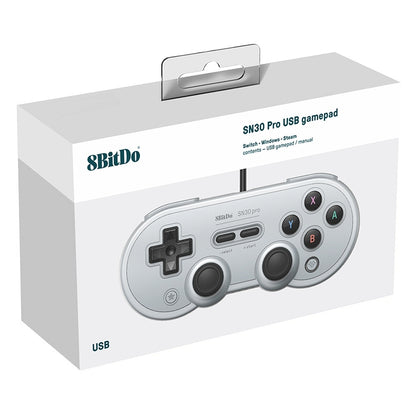 8Bitdo SN30 PRO USB Wired Gamepad Joystick for Swith / Steam / PC(Grey) - Controller Gamepad by 8BitDo | Online Shopping South Africa | PMC Jewellery