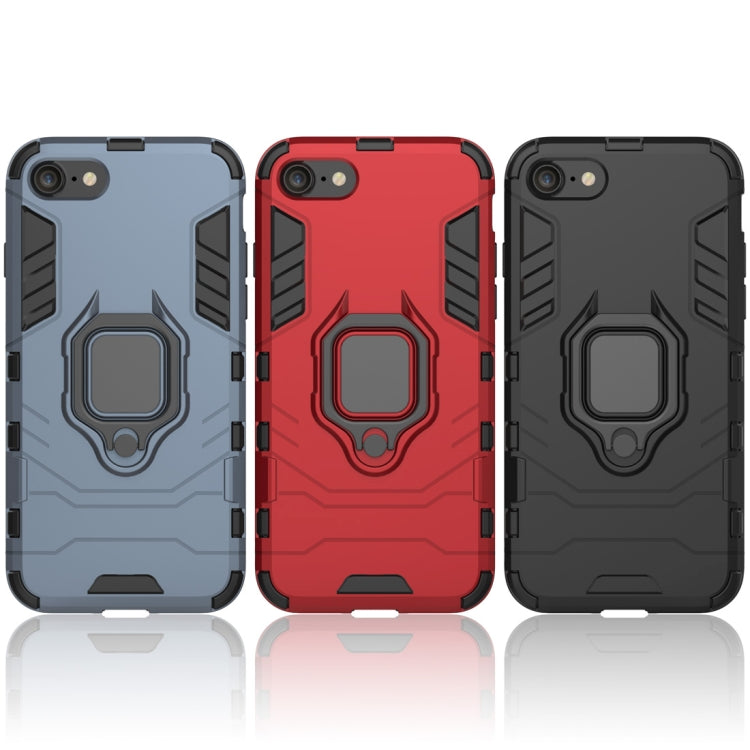 PC + TPU Shockproof Protective Case for iPhone 8 Plus & 7 Plus, with Magnetic Ring Holder (Navy Blue) - free shipping - PMC TechLife - Order now!