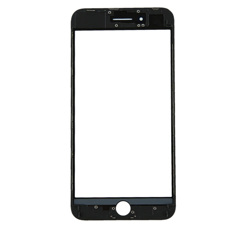 for iPhone 8 Plus Front Screen Outer Glass Lens with Front LCD Screen Bezel Frame(Black) - free shipping - PMC TechLife - Order now!