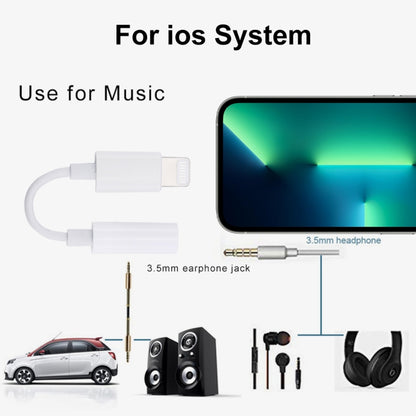 8 Pin Male to 3.5mm Female Audio Adapter Cable, Need to Connect Bluetooth, Length: about 7.5cm - Earphone Adapter by PMC Jewellery | Online Shopping South Africa | PMC Jewellery