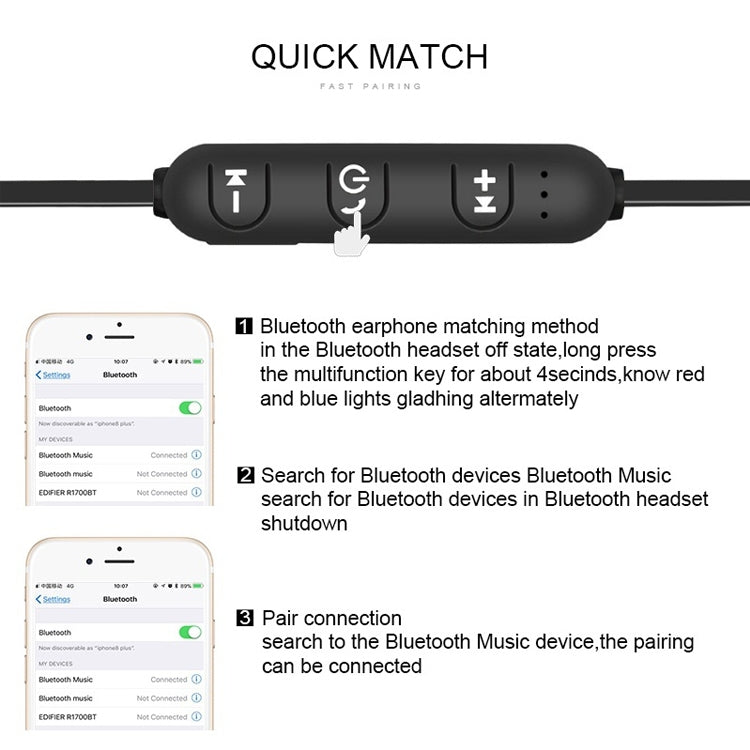 XT11 Magnetic In-Ear Wireless Bluetooth V4.2 Earphones(Blue) - Neck-mounted Earphone by PMC TechLife | Online Shopping South Africa | PMC TechLife