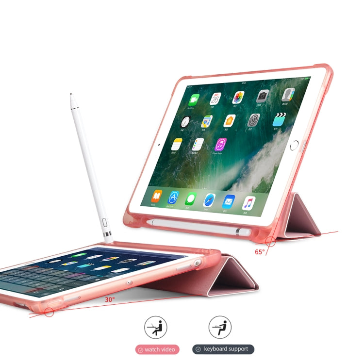 Multi-folding Shockproof TPU Protective Case for iPad 9.7 (2018) / 9.7 (2017) / air / air2, with Holder & Pen Slot(Black) - free shipping - PMC TechLife - Order now!