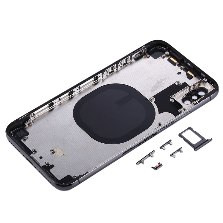 Back Housing Cover with SIM Card Tray & Side keys for iPhone X(Black) - Back Cover by PMC TechLife | Online Shopping South Africa | PMC TechLife