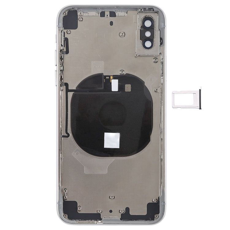 Battery Back Cover Assembly with Side Keys & Wireless Charging Module & Volume Button Flex Cable & Card Tray for iPhone X(White) - Back Cover by PMC TechLife | Online Shopping South Africa | PMC TechLife