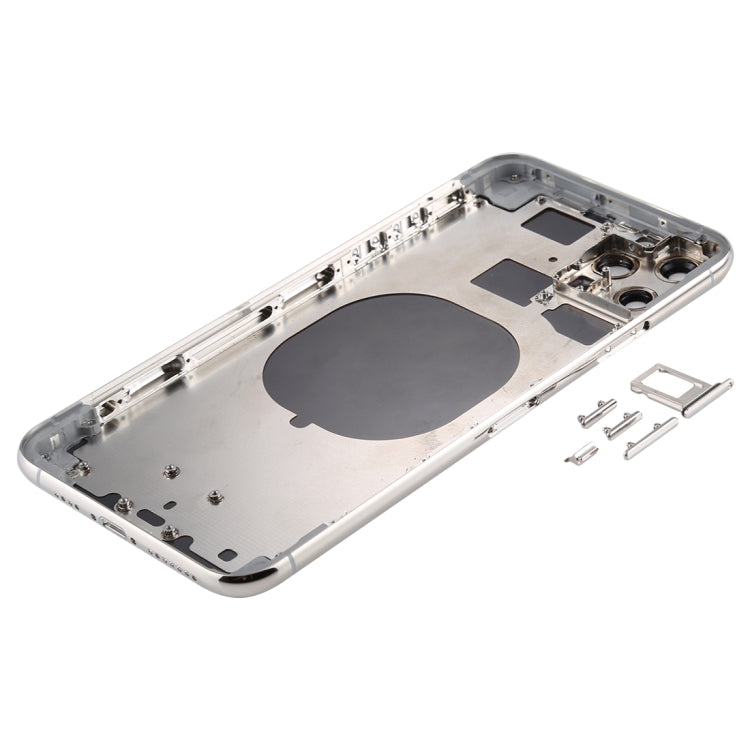Back Housing Cover with SIM Card Tray & Side keys & Camera Lens for iPhone 11 Pro Max(Silver) - Back Cover by PMC TechLife | Online Shopping South Africa | PMC TechLife