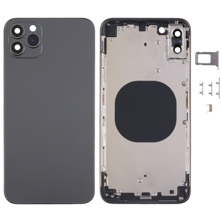 Back Housing Cover with Appearance Imitation of iP13 Pro Max for iPhone XS Max(Black) - Back Cover by PMC TechLife | Online Shopping South Africa | PMC TechLife | Buy Now Pay Later Mobicred