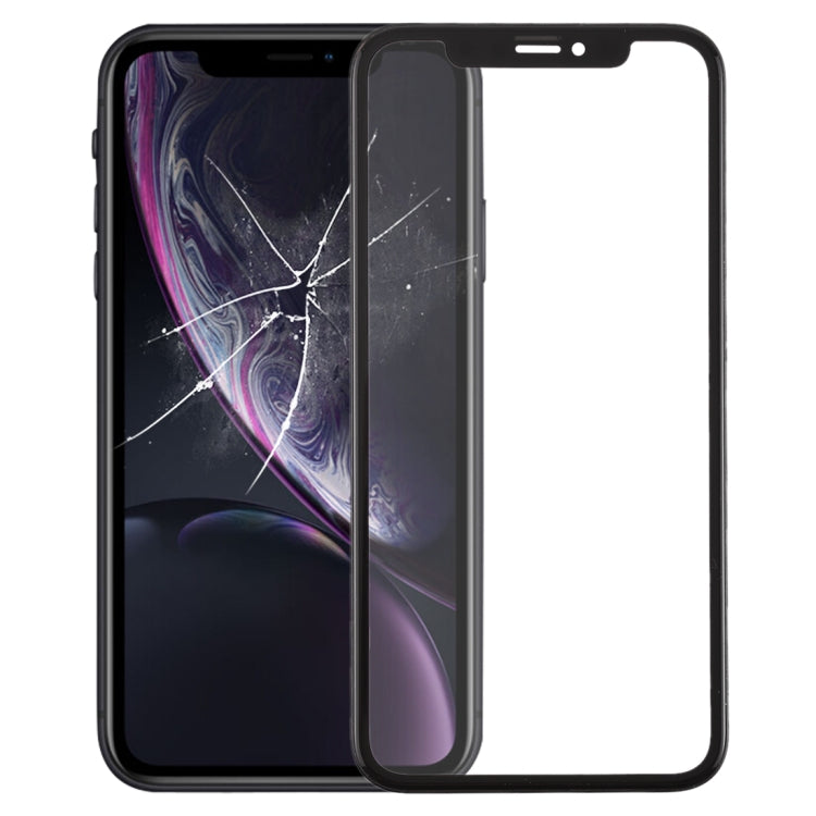 Front Screen Outer Glass Lens with Frame + OCA Optically Clear Adhesive for iPhone XR(Black) - free shipping - PMC TechLife - Order now!