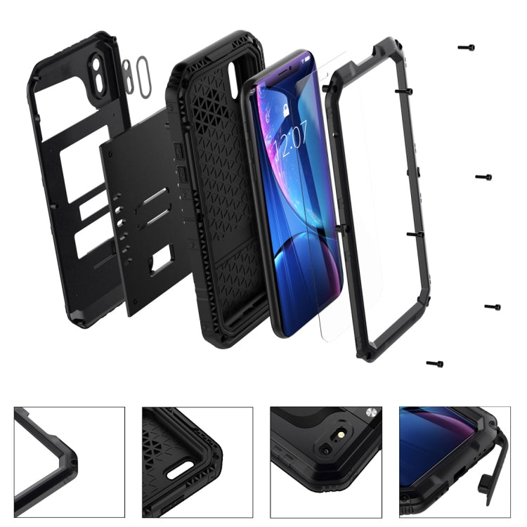 For iPhone XR Waterproof Dustproof Shockproof Zinc Alloy + Silicone Case (Yellow) - free shipping - PMC TechLife - Order now!