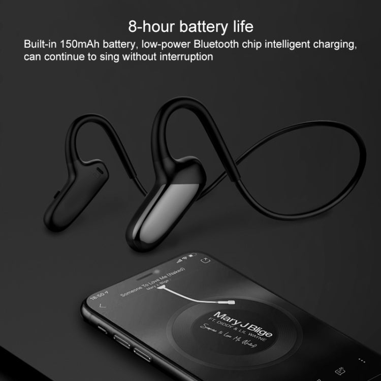 F808 Bluetooth 5.0 Waterproof Bone Conduction Sport Bluetooth Earphone(Black) - Bluetooth Earphone by PMC Jewellery | Online Shopping South Africa | PMC Jewellery