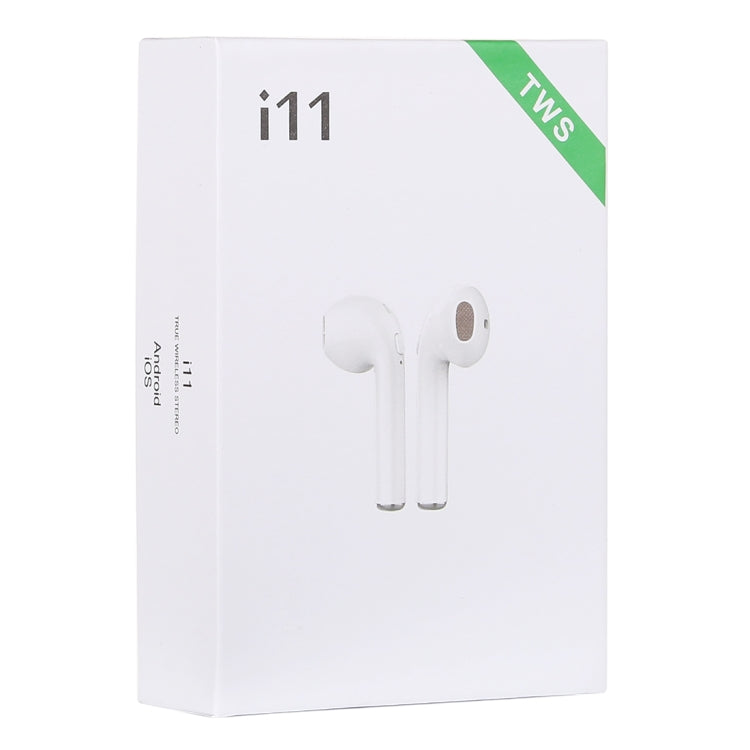 i11-TWS Bluetooth V5.0 Wireless Stereo Earphones with Magnetic Charging Box, Compatible with iOS & Android(White) - TWS Earphone by PMC TechLife | Online Shopping South Africa | PMC TechLife