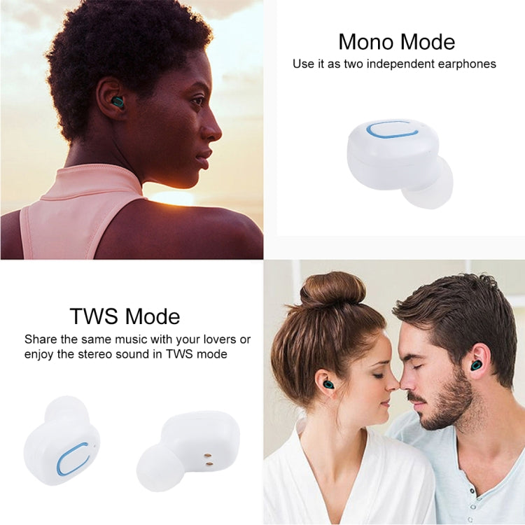 TI8S TWS Dazzling Wireless Stereo Bluetooth 5.0 Earphones with Charging Case(White) - TWS Earphone by PMC Jewellery | Online Shopping South Africa | PMC Jewellery