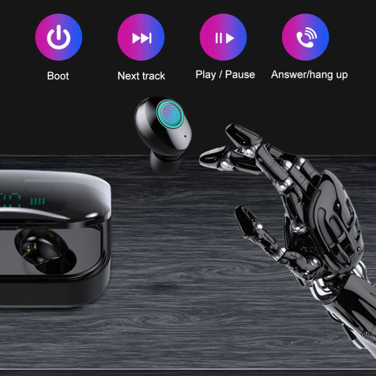 M7 TWS V5.0 Binaural Wireless Stereo Bluetooth Headset with Charging Case and Digital Display(White) - TWS Earphone by PMC TechLife | Online Shopping South Africa | PMC TechLife