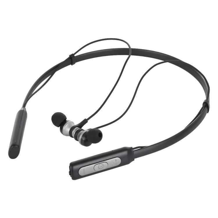 HT1 Magnetic In-Ear Wireless Bluetooth Stereo Headset(Black) - Neck-mounted Earphone by PMC Jewellery | Online Shopping South Africa | PMC Jewellery