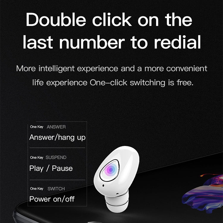 YX01 Sweatproof Bluetooth 4.1 Wireless Bluetooth Earphone with Charging Box, Support Memory Connection & HD Call(White) - Bluetooth Earphone by PMC TechLife | Online Shopping South Africa | PMC TechLife