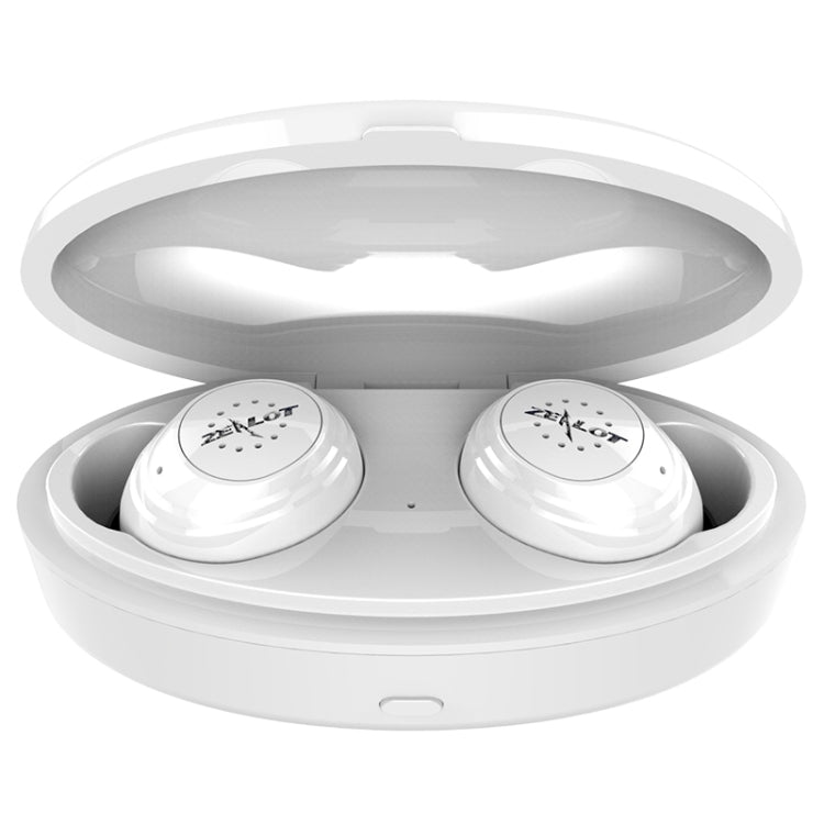 ZEALOT H19 TWS Bluetooth 5.0 Touch Wireless Bluetooth Earphone with Magnetic Charging Box, Support HD Call & Bluetooth Automatic Connection(White) - TWS Earphone by ZEALOT | Online Shopping South Africa | PMC Jewellery | Buy Now Pay Later Mobicred