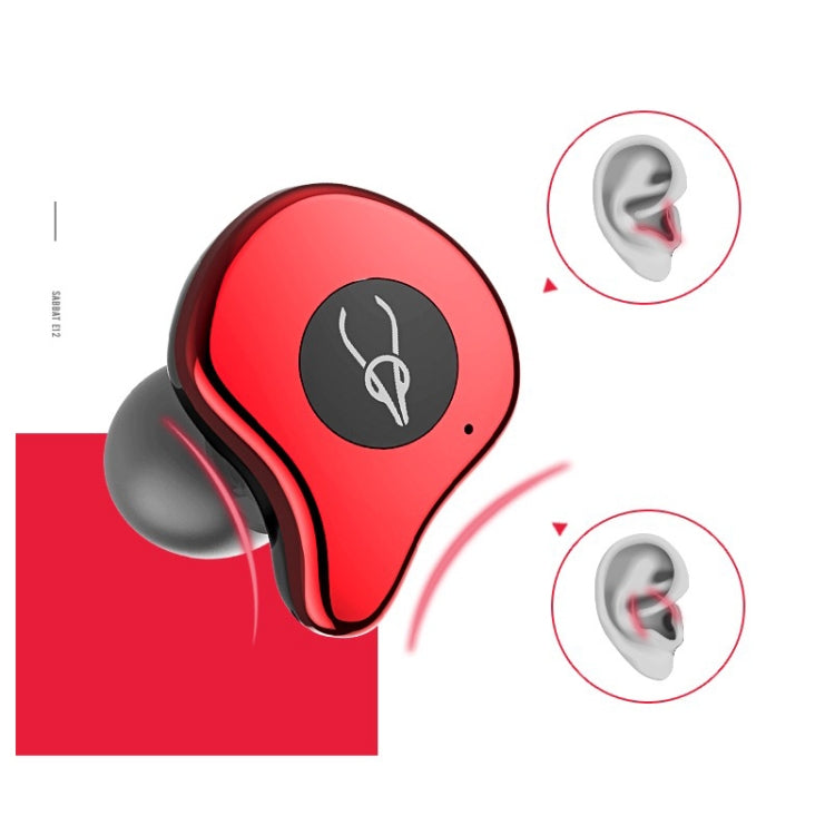 Sabbat E12 Portable In-ear Bluetooth V5.0 Earphone with Wireless Charging Box, Wireless Charging Model, For iPhone, Galaxy, Huawei, Xiaomi, HTC and Other Smartphones(Grey) - Bluetooth Earphone by Sabbat | Online Shopping South Africa | PMC Jewellery | Buy Now Pay Later Mobicred