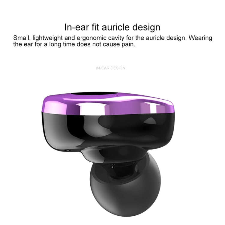 Sabbat E12 Portable In-ear Bluetooth V5.0 Earphone with Wireless Charging Box, Wireless Charging Model, For iPhone, Galaxy, Huawei, Xiaomi, HTC and Other Smartphones(Purple) - Bluetooth Earphone by Sabbat | Online Shopping South Africa | PMC Jewellery | Buy Now Pay Later Mobicred