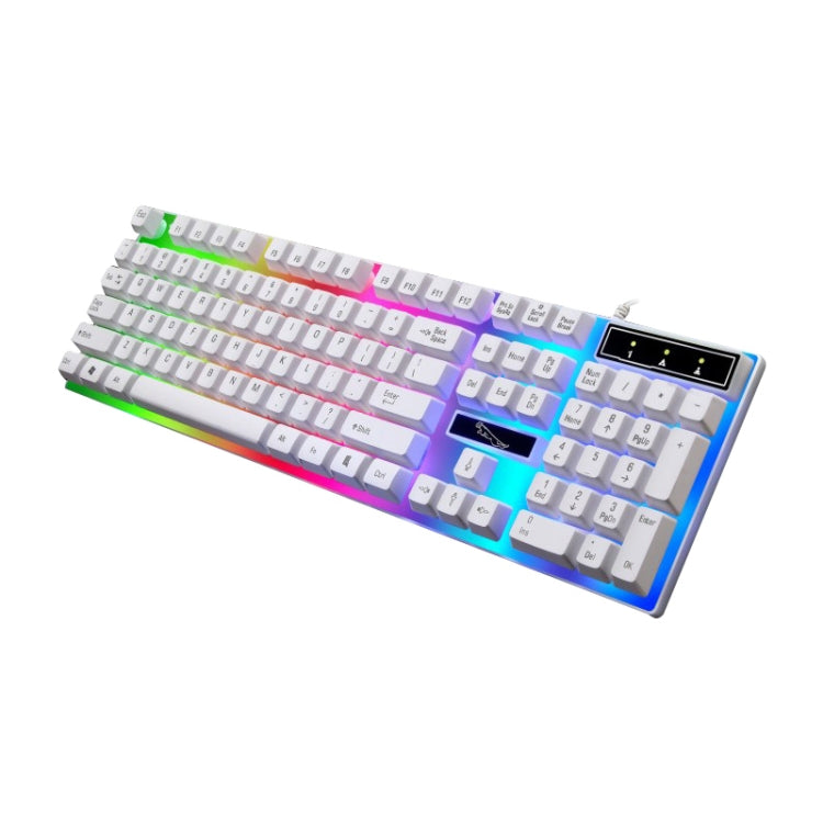 ZGB G21 104 Keys USB Wired Mechanical Feel Colorful Backlight Office Computer Keyboard Gaming Keyboard(White) - Wired Keyboard by PMC TechLife | Online Shopping South Africa | PMC TechLife | Buy Now Pay Later Mobicred
