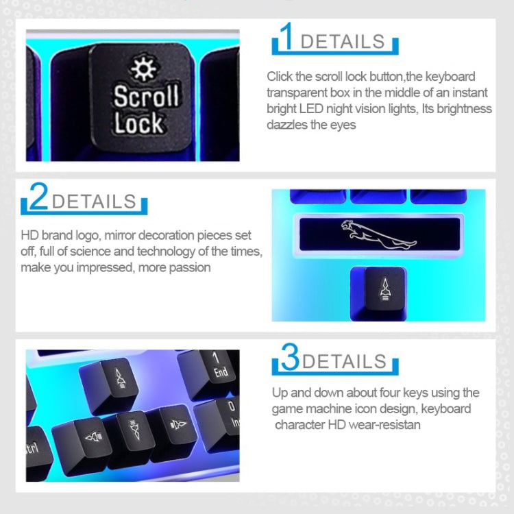ZGB G21 104 Keys USB Wired Mechanical Feel Colorful Backlight Office Computer Keyboard Gaming Keyboard(White) - Wired Keyboard by PMC TechLife | Online Shopping South Africa | PMC TechLife | Buy Now Pay Later Mobicred
