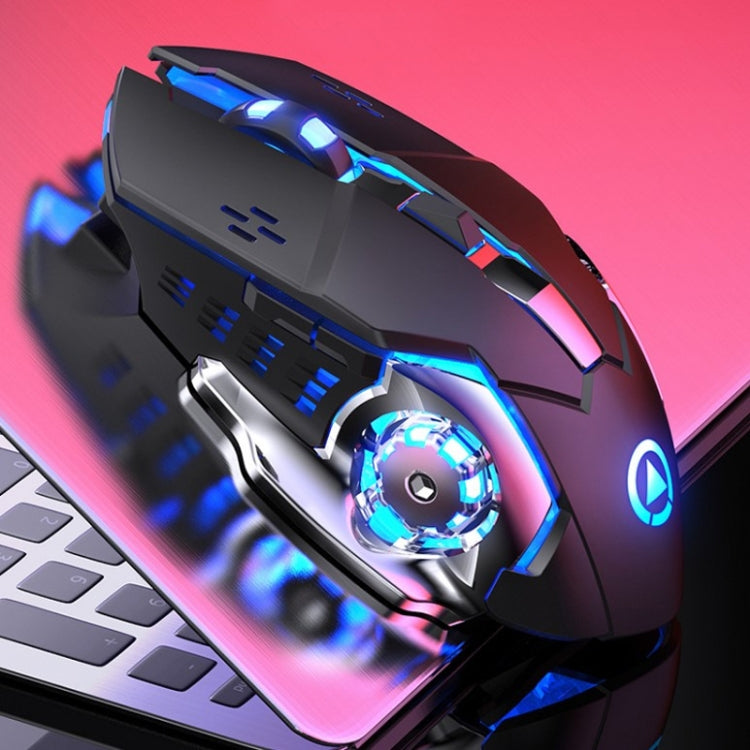 YINDIAO A4 2.4GHz 1600DPI 3-modes Adjustable Rechargeable Wireless Silent Gaming Mouse (Black Silver) - free shipping - PMC TechLife - Order now!