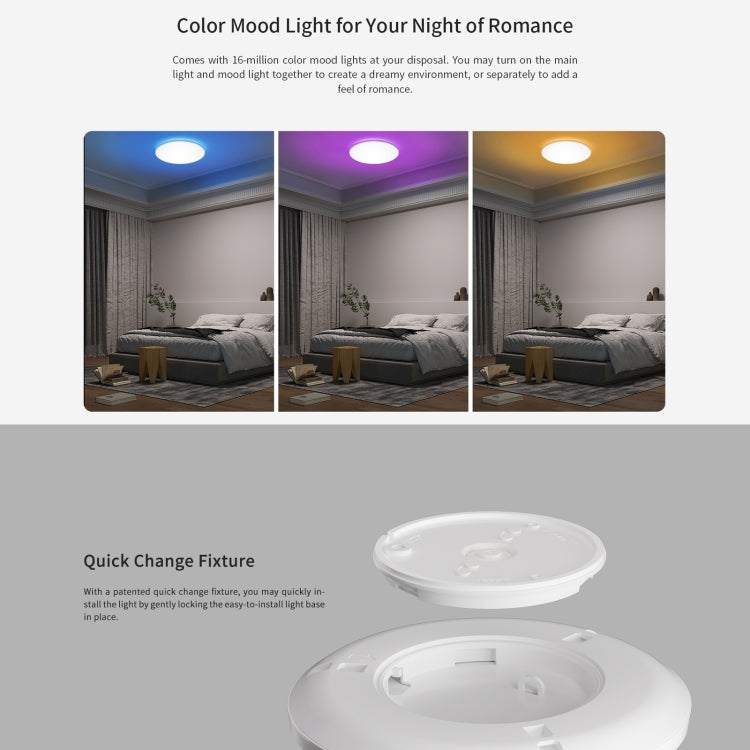 Yeelight Ultrathin Smart LED Ceiling Light, Diameter: 30cm - Celling Lights & Chandeliers by Yeelight | Online Shopping South Africa | PMC Jewellery | Buy Now Pay Later Mobicred