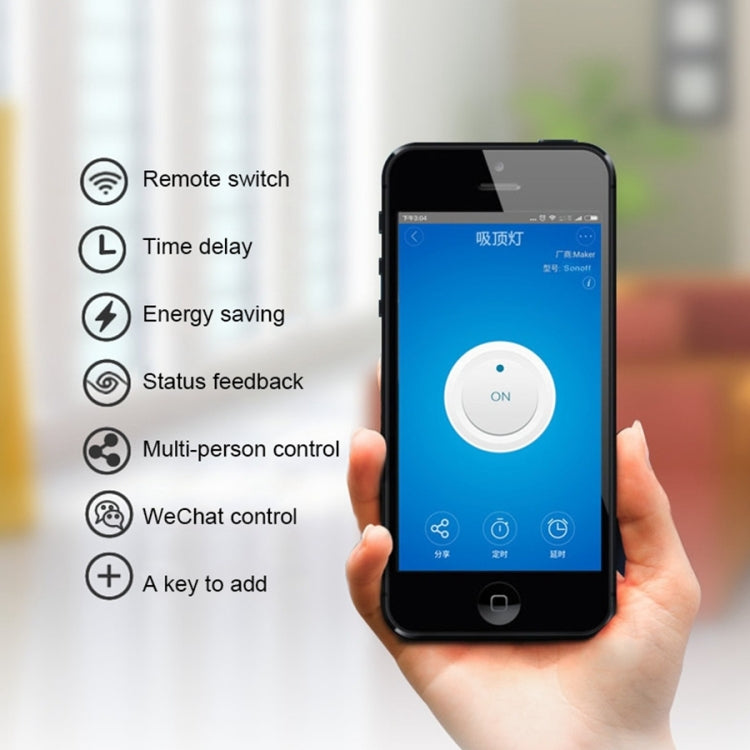 Sonoff 433MHz DIY WiFi Smart Wireless Remote Control Timer Module Power Switch with 4-keys Remote Control for Smart Home, Support iOS and Android - free shipping - PMC TechLife - Order now!