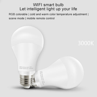 E27 10W Color Changing WiFi Smart LED Light Bulb, 14 LEDs 3000K+RGB 1050 LM Works with Alexa & Google Home, AC 230V - Smart Light Bulbs by PMC Jewellery | Online Shopping South Africa | PMC Jewellery