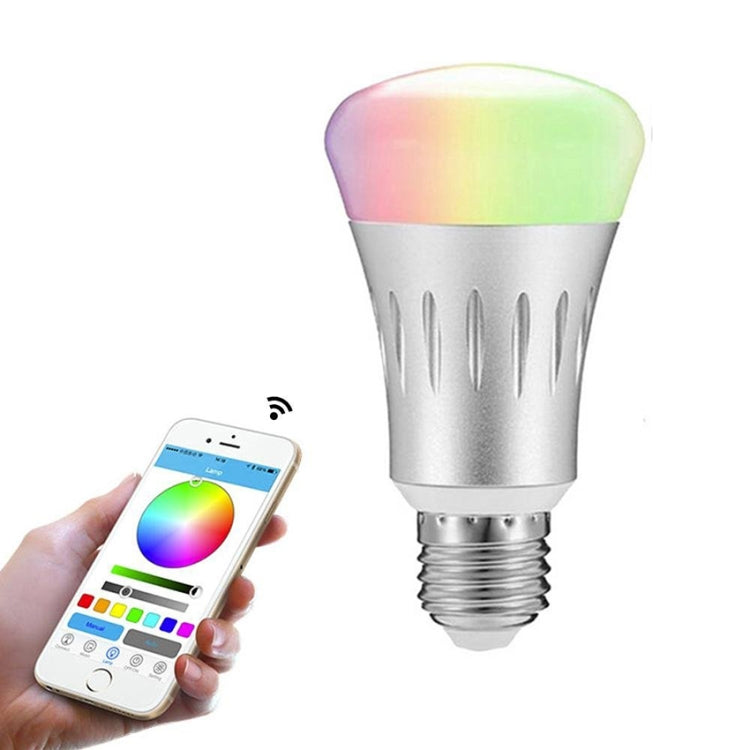 JH-G05 E27 7W WiFi Smart LED Light Bulb, 6000K+RGB 600LM Works with Alexa & Google Home, AC 175-255V(Silver) - Smart Light Bulbs by PMC Jewellery | Online Shopping South Africa | PMC Jewellery