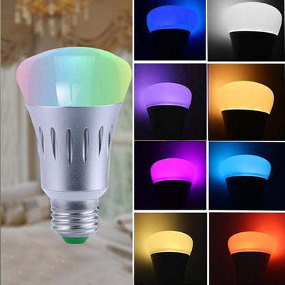 JH-G05 E27 7W WiFi Smart LED Light Bulb, 6000K+RGB 600LM Works with Alexa & Google Home, AC 175-255V(Silver) - Smart Light Bulbs by PMC Jewellery | Online Shopping South Africa | PMC Jewellery