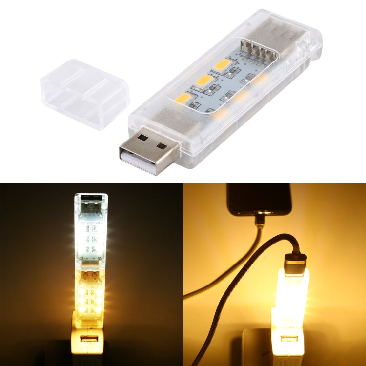 12 LEDs Double Sided Stackable USB Light(Warm White) - free shipping - PMC TechLife - Order now!
