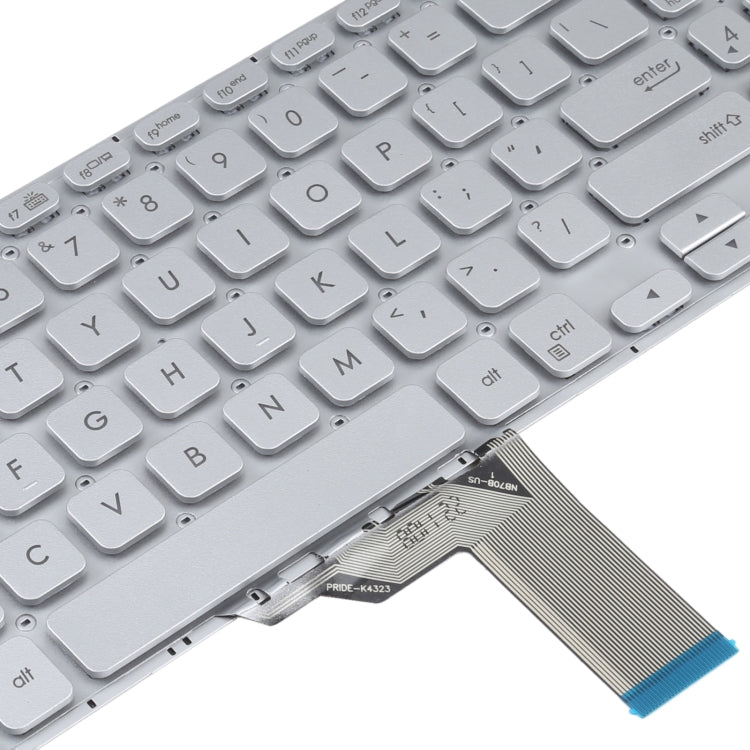 For Asus Vivobook X512 X512D X512DA X512F X512FA X512U US Version Keyboard with Backlight (Silver) - Replacement Keyboards by PMC TechLife | Online Shopping South Africa | PMC TechLife